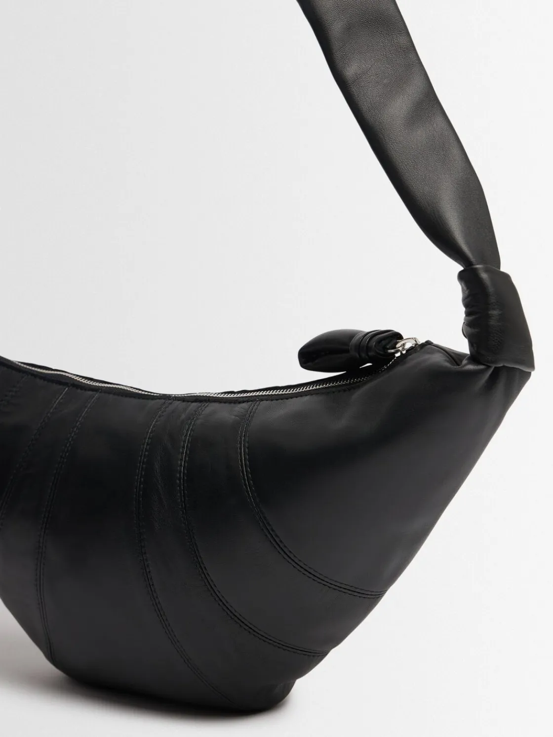 Borsa media Croissant in nappa