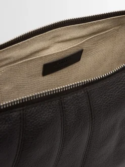 Borsa media Croissant in pelle martellata