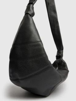 Borsa media Croissant in pelle martellata