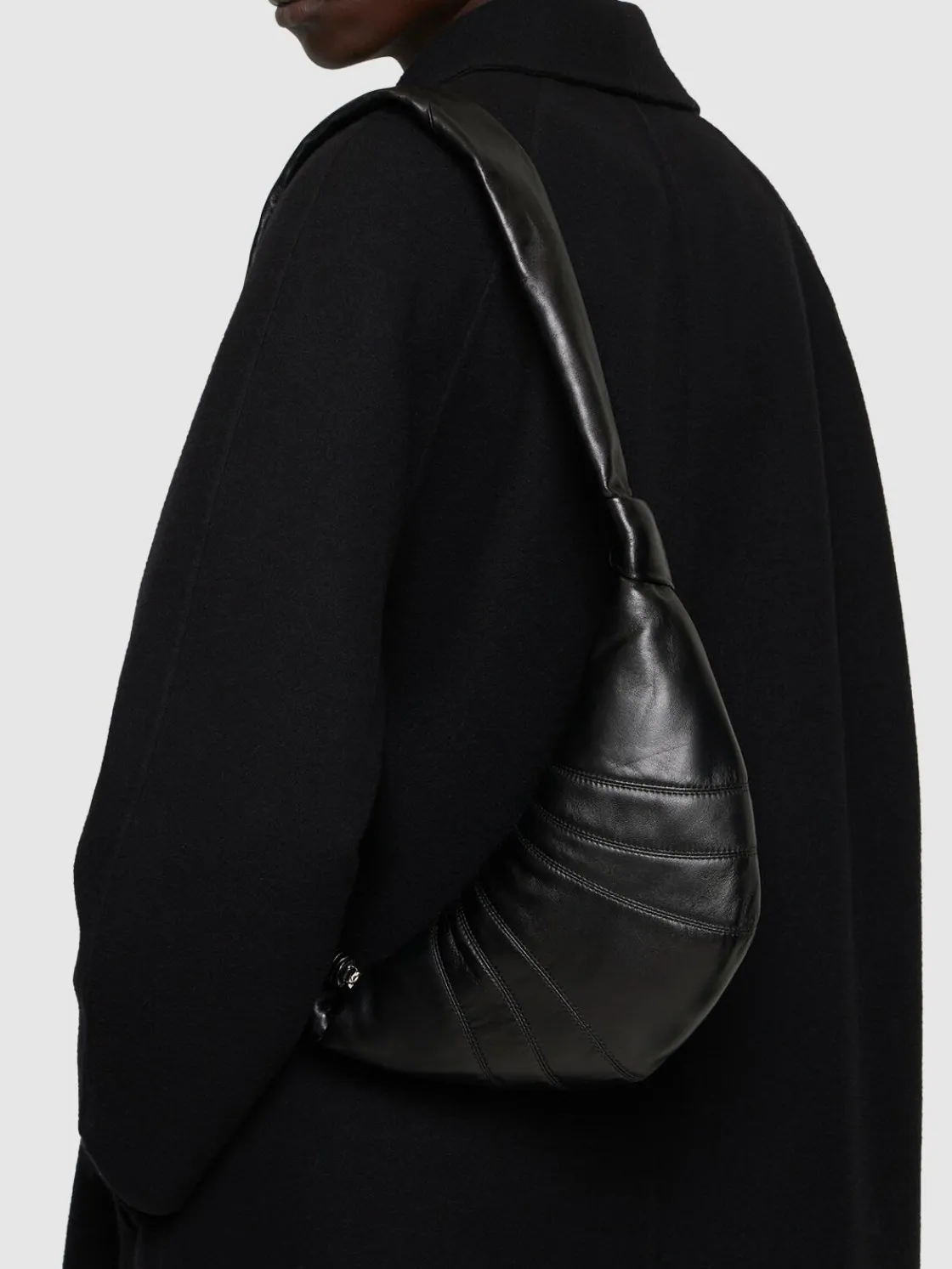 Borsa piccola Croissant in nappa
