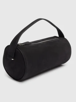 Borsa Round 90s in nabuk con manico