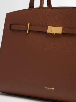 Borsa The Midi Hudson in pelle martellata