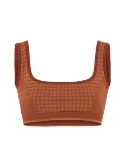 Bralette in misto lana pied de poule