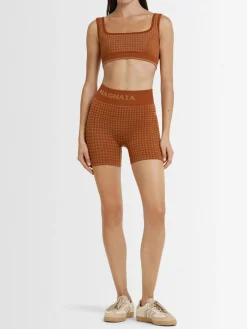 Bralette in misto lana pied de poule