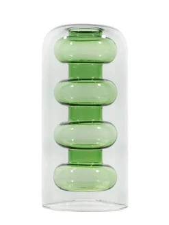 Bump tall green vase
