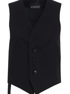 Buttoned cotton vest
