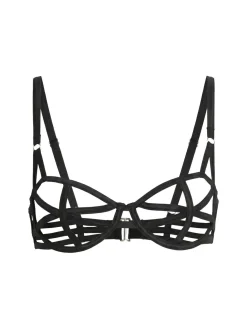 Caged silk bra