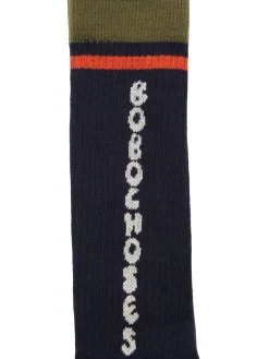 Calzini in misto cotone con logo a intarsio