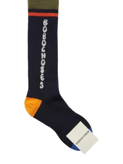 Calzini in misto cotone con logo a intarsio