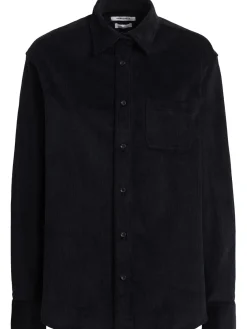 Camicia in cotone a coste Sara