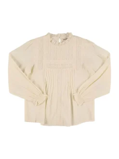 Camicia in cotone con ricami