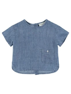 Camicia in lyocell e lino