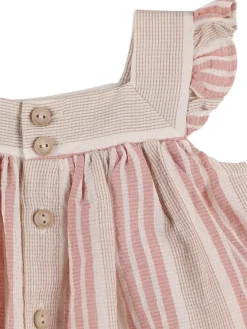 Camicia in misto in cotone biologico a righe