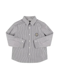 Camicia in popeline di cotone a righe