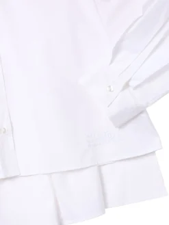 Camicia in popeline di cotone con ricami