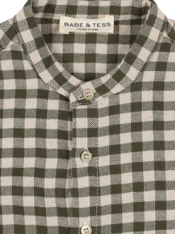 Camicia in popeline di misto cotone check