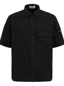 Camicia in twill di cotone stretch