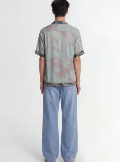 Camicia maniche corte Carltone in cupro