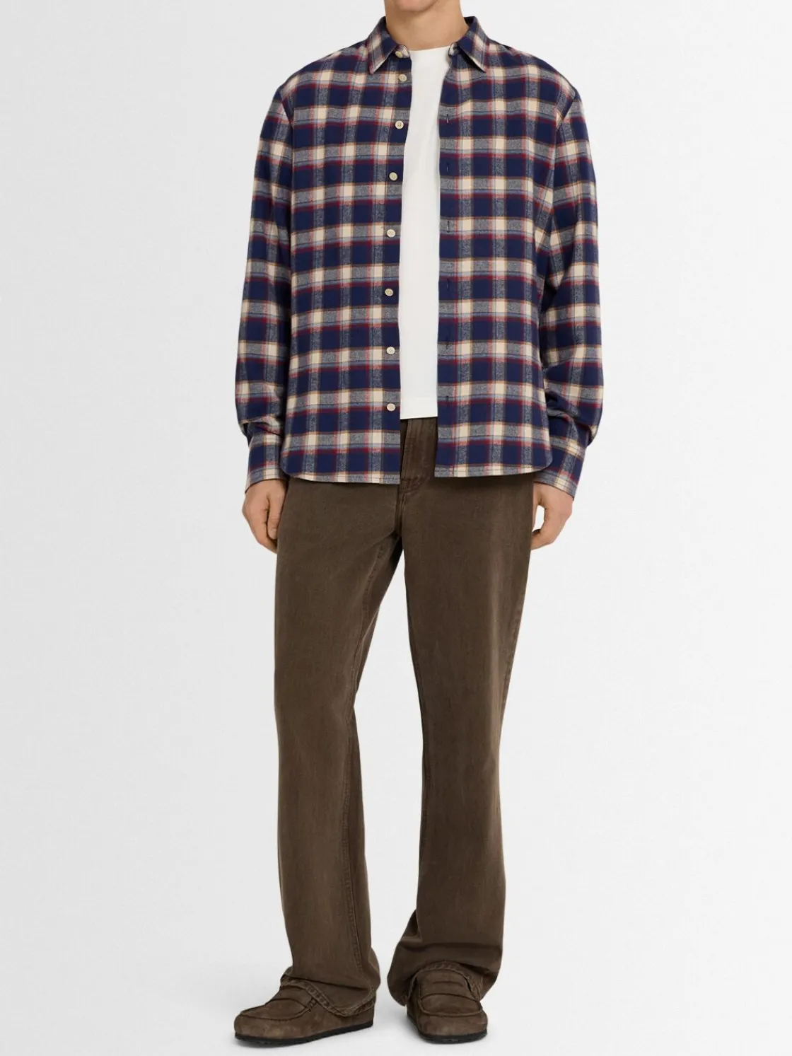Camicia sartoriale in misto cotone check