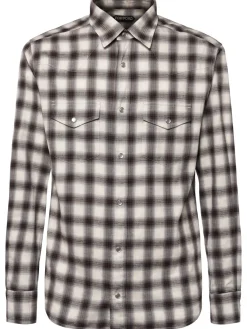 Camicia western in misto cotone check