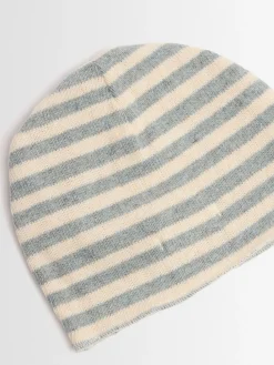 Cappello beanie in misto cotone a righe