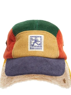 Cappello in millerighe con logo