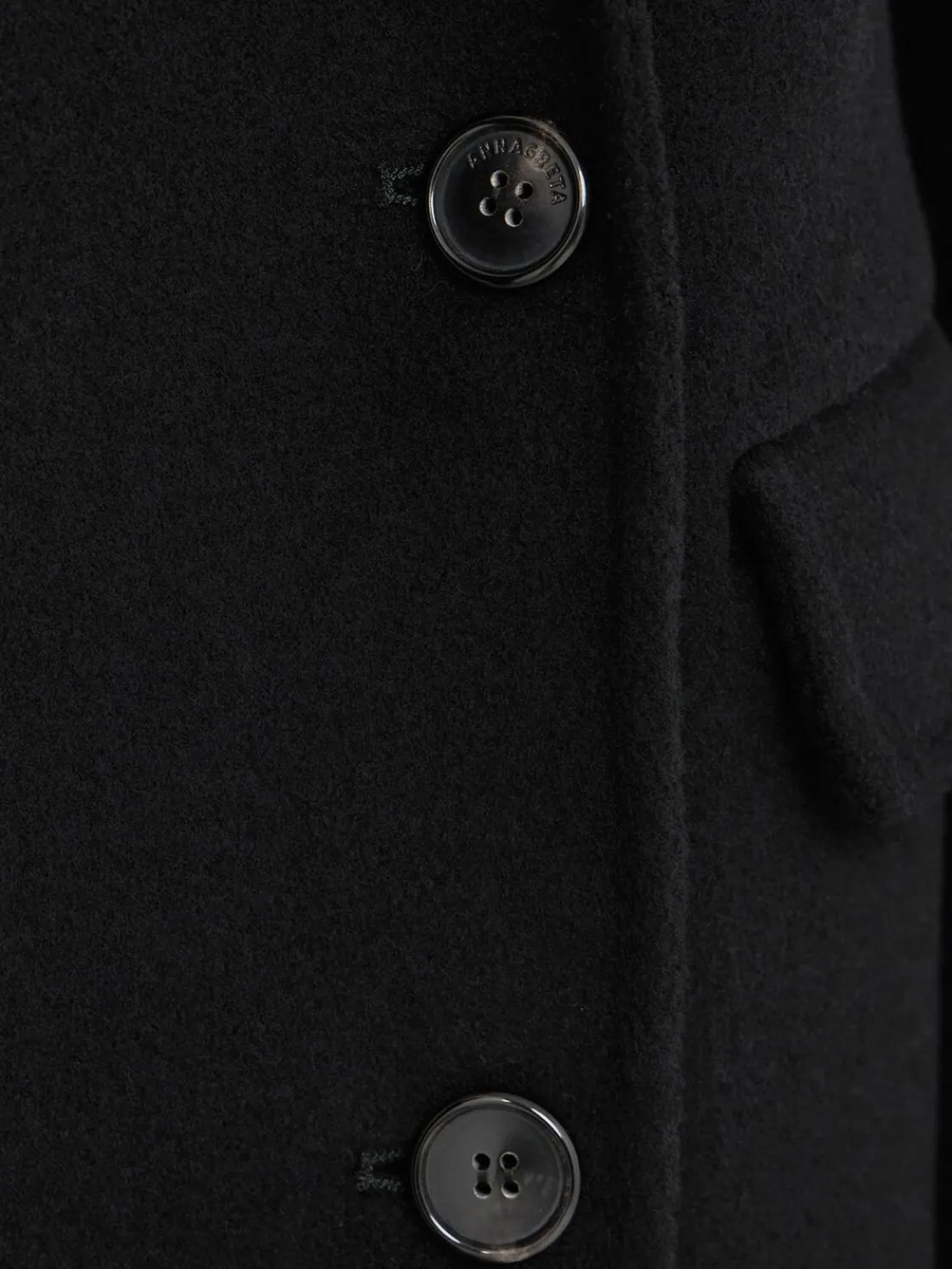 Cappotto doppiopetto Bianca in misto lana