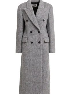 Cappotto doppiopetto in misto lana