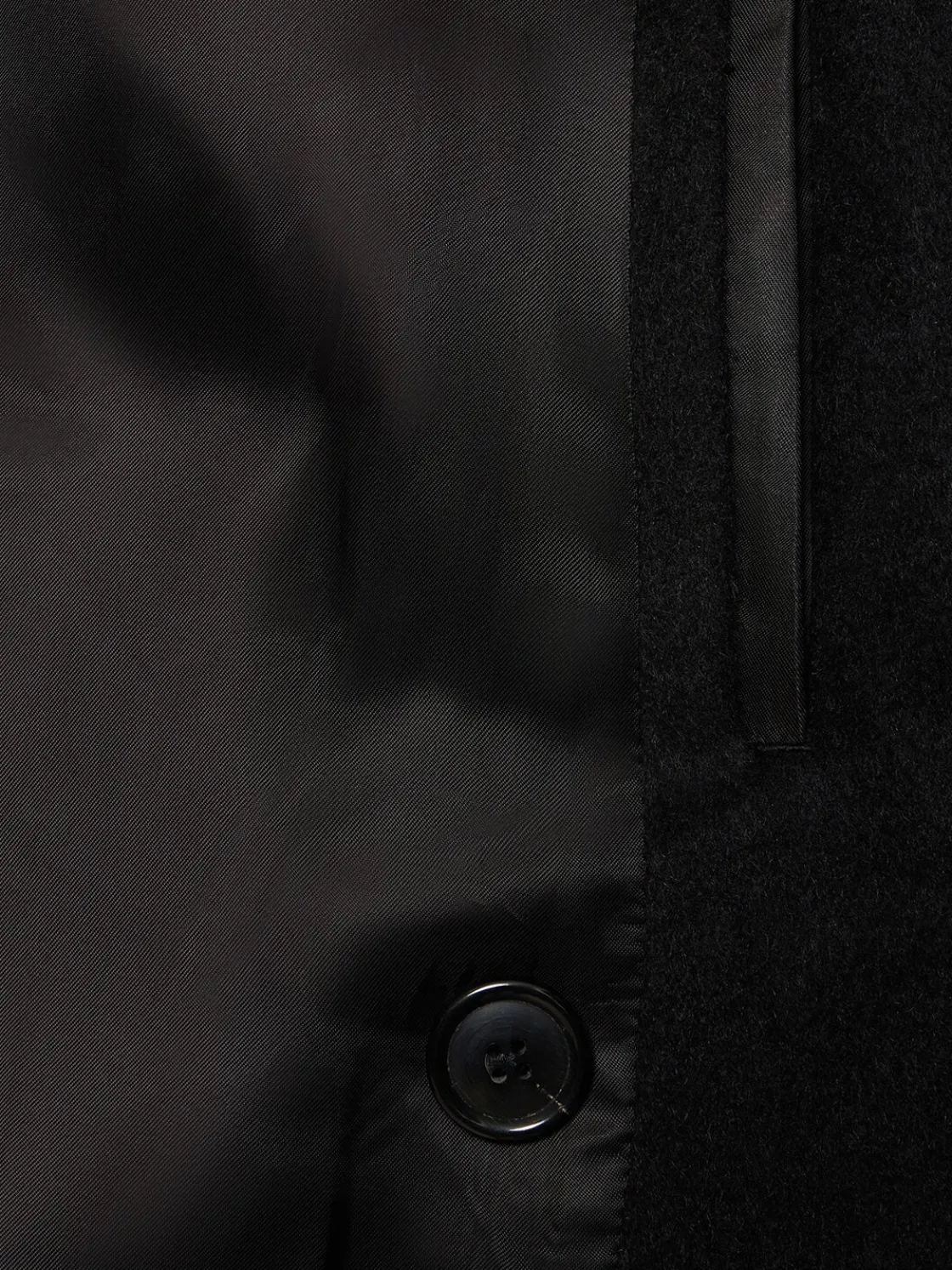 Cappotto doppiopetto in misto mohair
