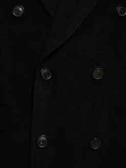 Cappotto doppiopetto in misto mohair