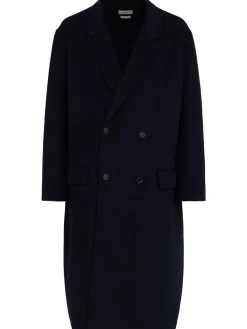 Cappotto doppiopetto in misto lana