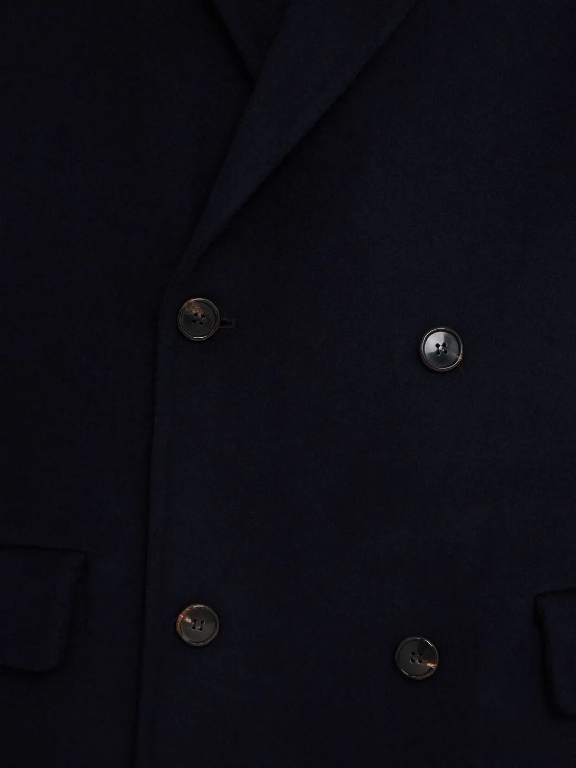 Cappotto doppiopetto in misto lana