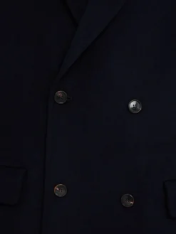 Cappotto doppiopetto in misto lana