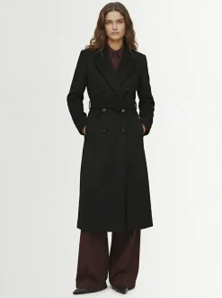 Cappotto doppiopetto lungo Kenner con cintura