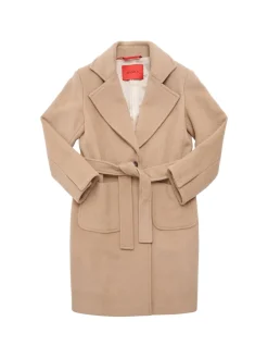 Cappotto in lana con cintura