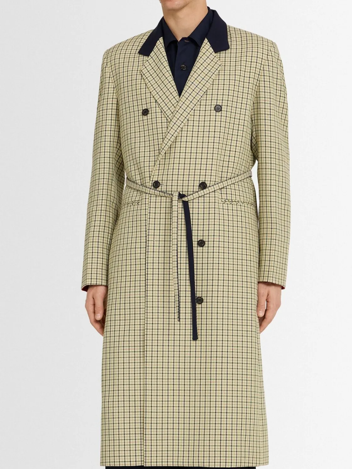 Cappotto in misto lana con cintura