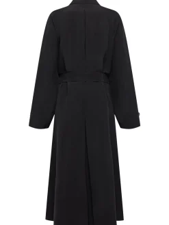 Cappotto lungo Ryo in seta con cintura