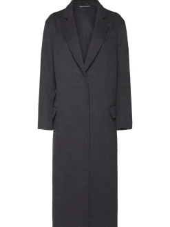 Cappotto monopetto in misto lana
