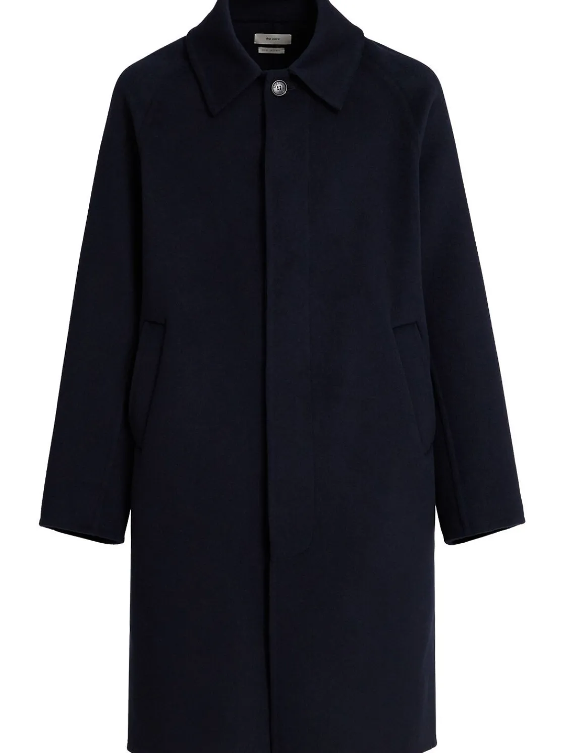 Cappotto monopetto in misto lana
