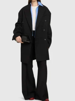 Cappotto oversize doppiopetto in lana