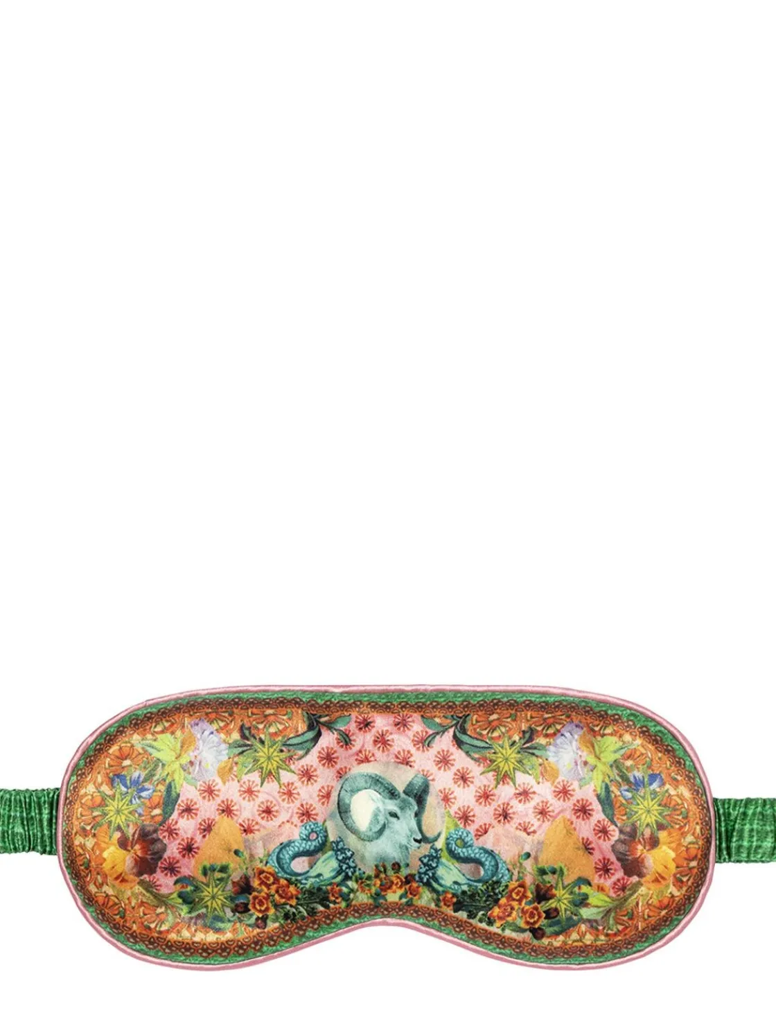 Capricorn printed silk sleep mask