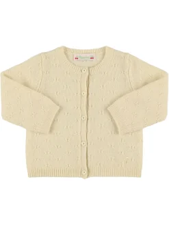 Cardigan in maglia di alpaca e lana