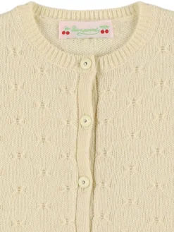 Cardigan in maglia di alpaca e lana