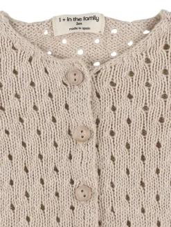 Cardigan in maglia di cotone e lino