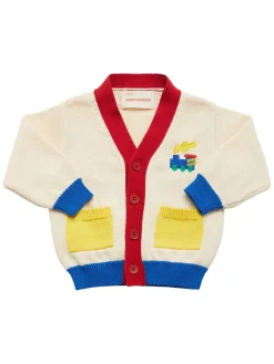 Cardigan in maglia di cotone organico