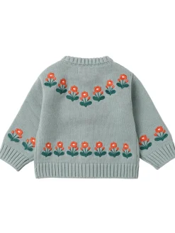 Cardigan in maglia di lana e cotone