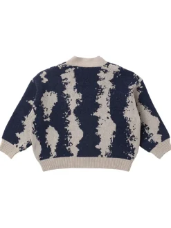 Cardigan in maglia di misto lana stampata