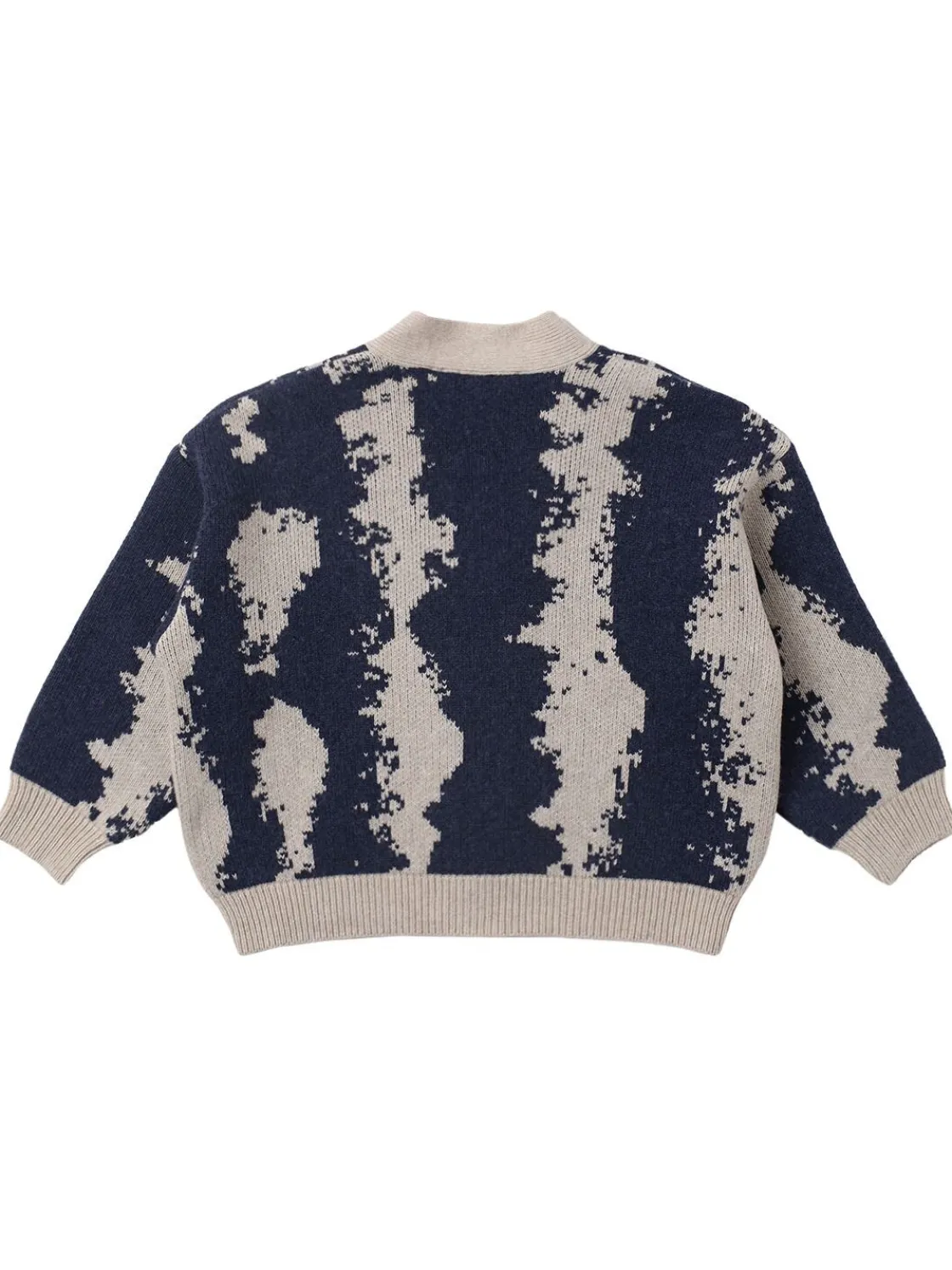 Cardigan in maglia di misto lana stampata