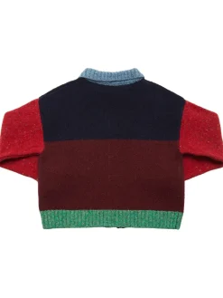 Cardigan in misto lana stampata