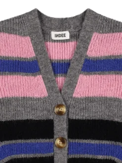 Cardigan smanicato in maglia di misto acrilico